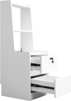 SnugglySolace Modern Bedside Tables Of 2, Black Nightstands With Built - In Charging Station And 7 Color Night Feature, Cabinet Lockable Storage Compartment For Sun