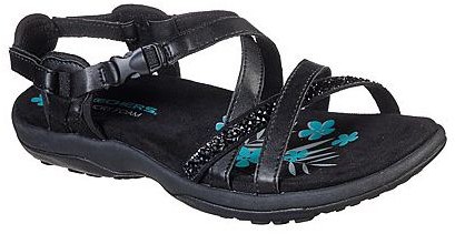 skechers reggae slim sandals navy