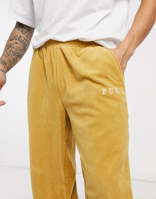 Puma Cord joggers in mustard exclusive to ASOS - ShopStyle Trousers