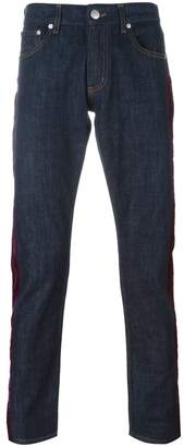 Alexander McQueen stripe appliqué jeans