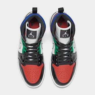 women's air jordan retro 1 mid se premium casual shoes