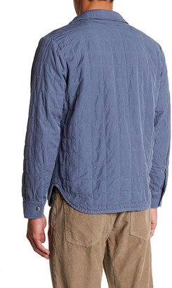 Save Khaki Quilted Fleece Button Down Jacket