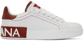 Dolce & Gabbana White and Red Portofino Sneakers