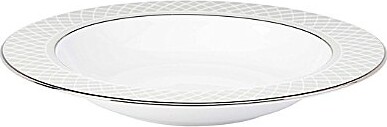 Venetian Lace Platinum Bone China Rimmed PastaSoup Bowl
