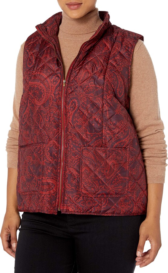 Erika Womens Kaila Quilted Zip Front Vest