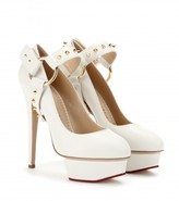 Thumbnail for your product : Charlotte Olympia Mistress Dolly Leather Platform Pumps