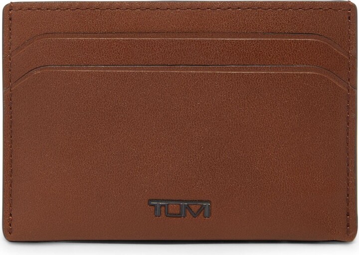 Tumi Men's Nassau Slim Card Case Leather Wallet