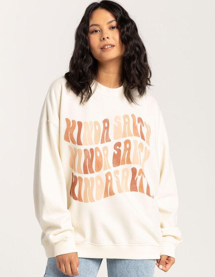 Roxy Kinda Salty Womens Oversized Crewneck Sweatshirt - ShopStyle
