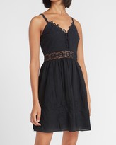 Thumbnail for your product : Express Lace Pieced Mini Dress