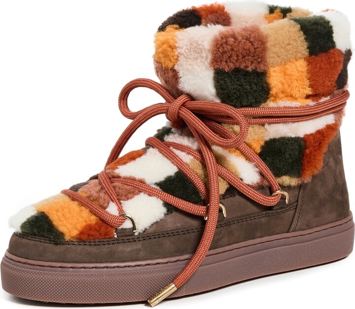 INUIKII Shearling Patchwork Boots