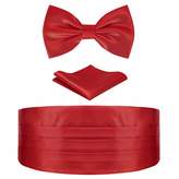 Thumbnail for your product : HDE Tuxedo Set Men's Formal Satin Blend Bow Tie, Cummerbund, and Pocket Square