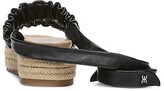 Thumbnail for your product : Sam Edelman Kerin Ankle-Tie Ruched Leather Flatform Espadrilles