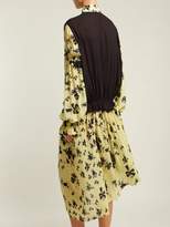Thumbnail for your product : Preen Line Bonna Floral Print Ruched Midi Dress - Womens - Yellow Multi