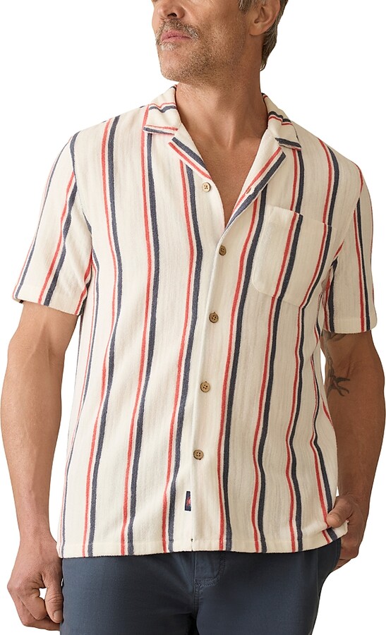 Faherty Short Sleeve Relaxed Fit Cabana Towel Terry Shirt