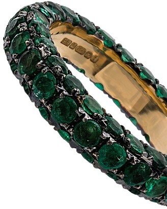 Shay Green And Yellow Gold 3 Side Emerald Ring