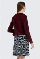 Thumbnail for your product : Select Fashion Fashion Womens Red Dip Hem Zip Blazer - size 16