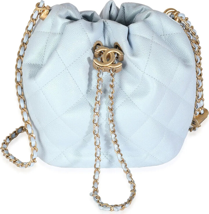 Chanel Pre Owned 2021-2023 CC quilted bucket bag