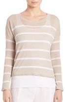 Thumbnail for your product : Eileen Fisher Organic Linen Striped Top