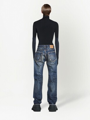 Balenciaga Faded Wide-Leg Jeans