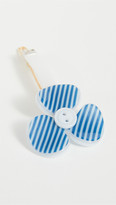 Thumbnail for your product : Alexandre de Paris Striped Flower Clip