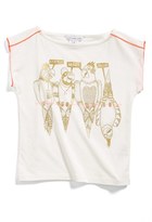Thumbnail for your product : Little Marc Jacobs Contrast Stitch Parrot Tee (Little Girls & Big Girls)