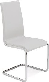 Orren Ellis Blairs Leather Upholstered Side Chair in White