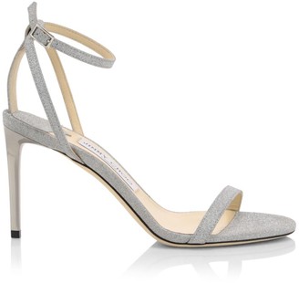 Jimmy Choo Minny Ankle-Strap Glitter Leather Sandals Jimmy Choo Minny Ankle-Strap Glitter Leather Sandals