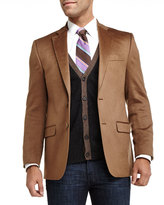Thumbnail for your product : Neiman Marcus Cashmere Double-Button Blazer, Vicuna
