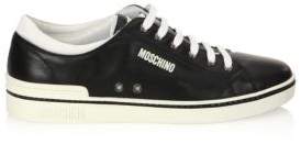 Moschino Contrast Leather Low-Top Sneakers