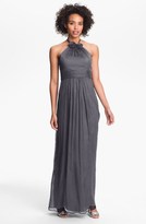 Thumbnail for your product : Amsale Silk Halter Gown