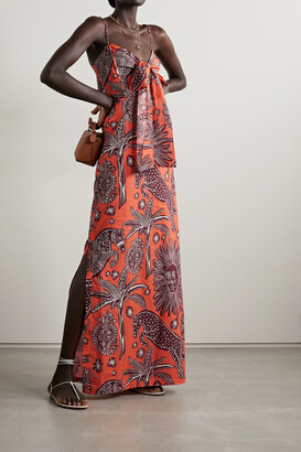 Johanna Ortiz + Net Sustain Llovizna Printed Organic Cotton-voile Maxi Dress