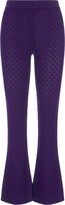 Flared Pants In Purple Knit 