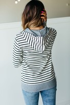 Thumbnail for your product : Ampersand Avenue HalfZip Hoodie - Tan Stripe