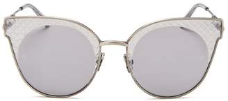 Bottega Veneta Women's Intrecciato Cat Eye Sunglasses, 50mm