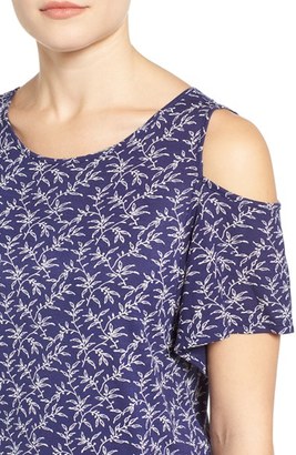 Lucky Brand Women's Cold Shoulder Print Top