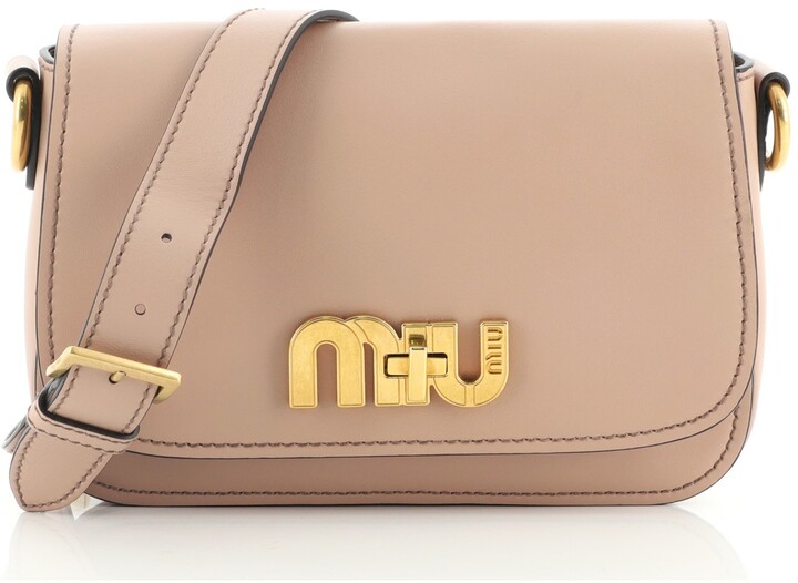Miu Miu My Logo Flap Shoulder Bag City Calf Medium - ShopStyle