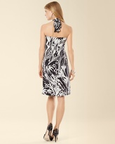 Thumbnail for your product : Soma Intimates Front Halter Dress Optic Palm Black