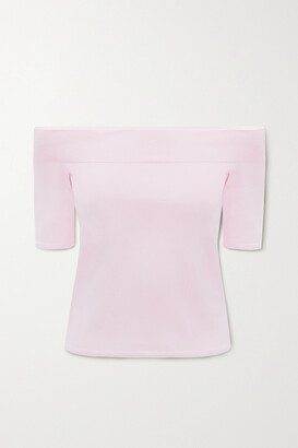 Alexander McQueen - Off-the-shoulder Stretch-knit Top - Pink