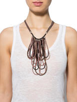 Thumbnail for your product : Brunello Cucinelli Sunstone, Bronzite & Wood Beaded Multistrand Necklace