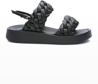 Chanel // Black Leather Quilted Wedge Sandal – VSP Consignment