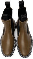 Thumbnail for your product : Proenza Schouler Khaki Leather Lug Sole Chelsea Boots