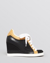Thumbnail for your product : See by Chloe Lace Up Wedge Sneakers - Gondola