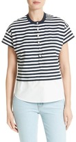 Thumbnail for your product : Derek Lam 10 Crosby Stripe Henley Tee