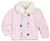 Thumbnail for your product : Hartstrings Infant Girl's Faux Fur-Collared Cardigan
