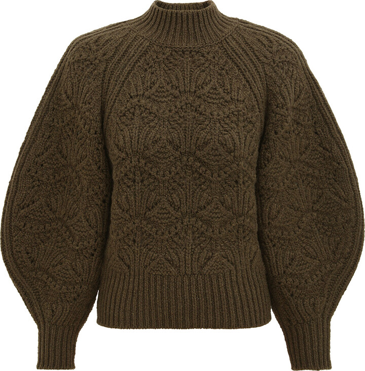 Zimmermann Hypnotic Cable Knit Sweater