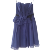 Thumbnail for your product : Paule Ka Blue Silk Dress