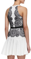 Thumbnail for your product : BCBGMAXAZRIA Leyla Lace Detailed Halter Dress, Off White/Black