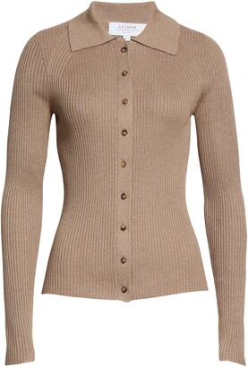 La Ligne Silk & Cashmere Button-Up Sweater