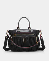 Thumbnail for your product : MZ Wallace Graphite Glazed Linen Small Abbey Tote