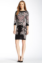 Thumbnail for your product : Maggy London 3/4 Sleeve Print Sheath Dress